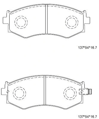 Brake Pad Set, disc brake (KD1765)