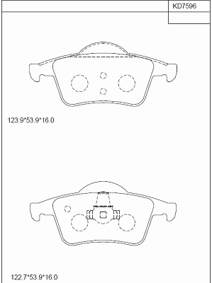 Brake Pad Set, disc brake (KD7596)