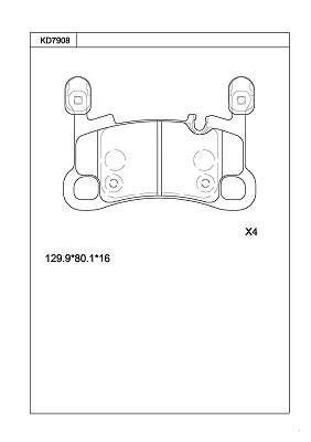 Brake Pad Set, disc brake (KD7908)