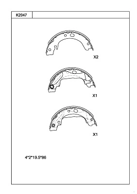 Brake Shoe Set (K2047)