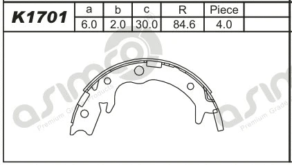 Brake Shoe Set (K1701)