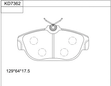 Brake Pad Set, disc brake (KD7362)