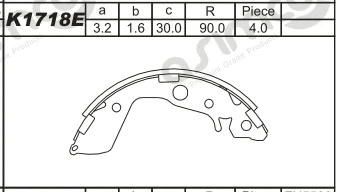 Brake Shoe Set (K1718E)