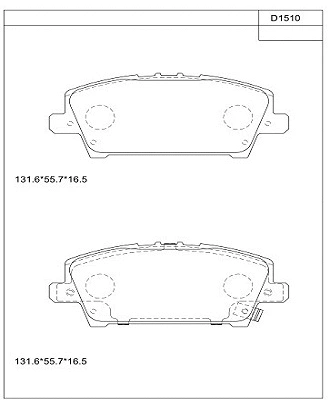 Brake Pad Set, disc brake (KD1510)