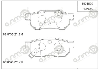 Brake Pad Set, disc brake (KD1520)
