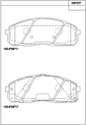 Brake Pad Set, disc brake (KD9727F)