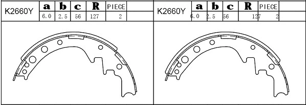 Brake Shoe Set (K2660Y)