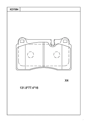 Brake Pad Set, disc brake (KD7084)