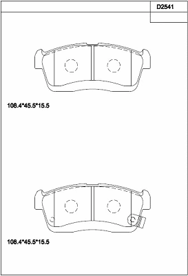Brake Pad Set, disc brake (KD2541)