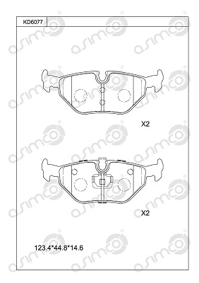 Brake Pad Set, disc brake (KD6077)