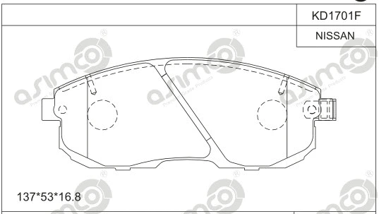 Brake Pad Set, disc brake (KD1701F)