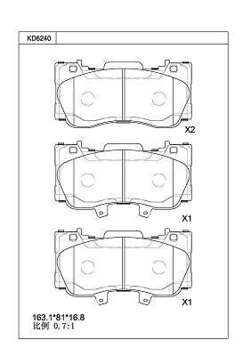 Brake Pad Set, disc brake (KD6240)