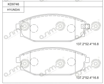 Brake Pad Set, disc brake (KD9746)
