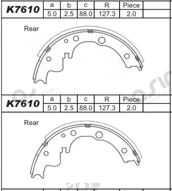 Brake Shoe Set (K7610)