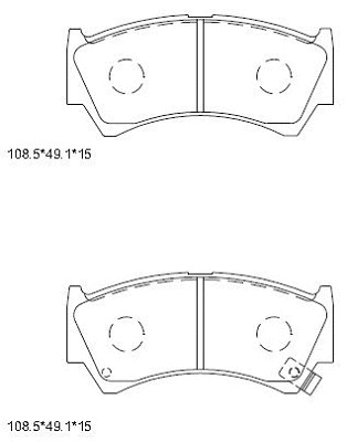 Brake Pad Set, disc brake (KD3733)
