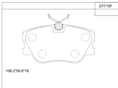 Brake Pad Set, disc brake (KD7715F)