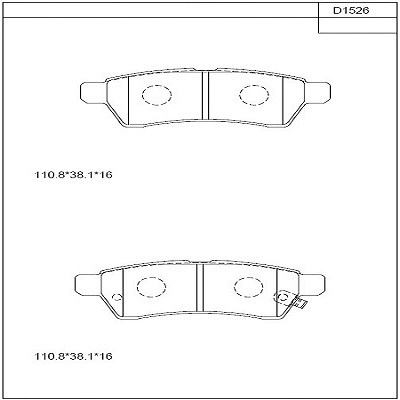 Brake Pad Set, disc brake (KD1526)