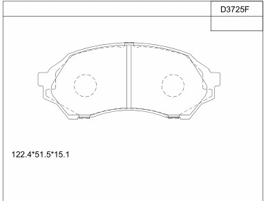 Brake Pad Set, disc brake (KD3725F)