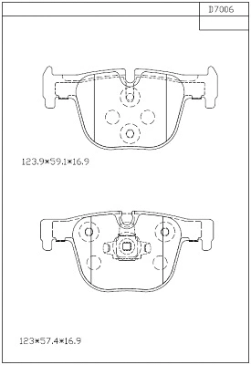 Brake Pad Set, disc brake (KD7006)