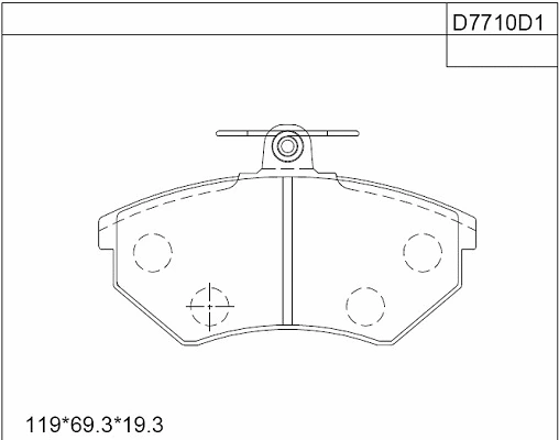 Brake Pad Set, disc brake (KD7710D1)
