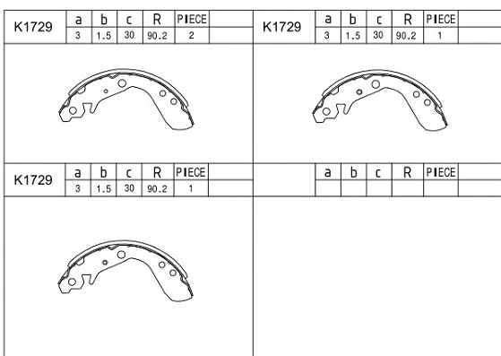 Brake Shoe Set (K1729)