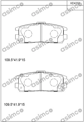 Brake Pad Set, disc brake (KD4202)