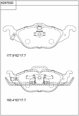 Brake Pad Set, disc brake (KD9753D)