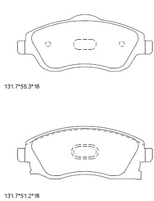 Brake Pad Set, disc brake (KD9715)