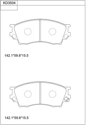 Brake Pad Set, disc brake (KD3504)