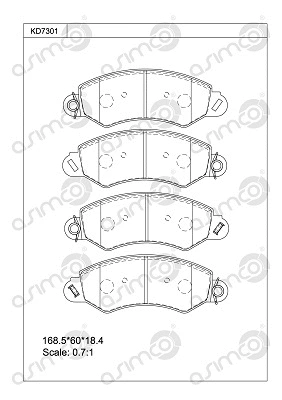 Brake Pad Set, disc brake (KD7301)