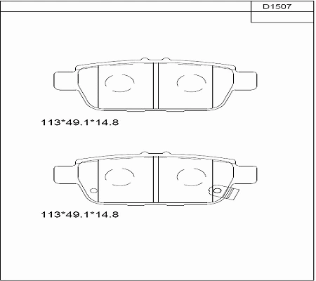 Brake Pad Set, disc brake (KD1507)