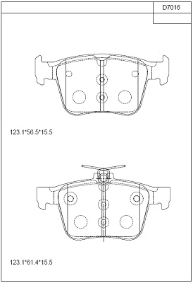 Brake Pad Set, disc brake (KD7016)