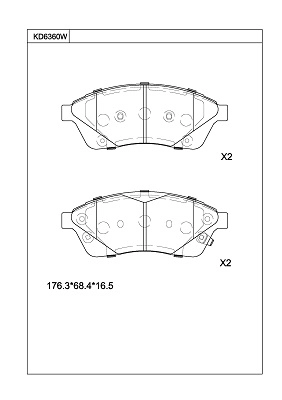 Brake Pad Set, disc brake (KD6360W)