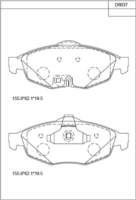 Brake Pad Set, disc brake (KD6037)