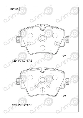 Brake Pad Set, disc brake (KD6168)