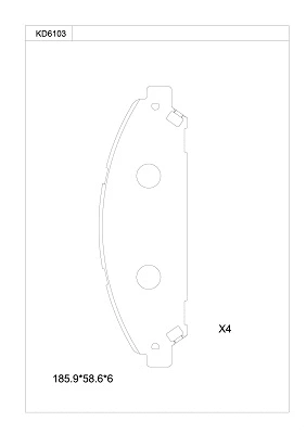 Brake Pad Set, disc brake (KD6103)