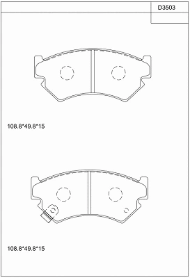 Brake Pad Set, disc brake (KD3503)