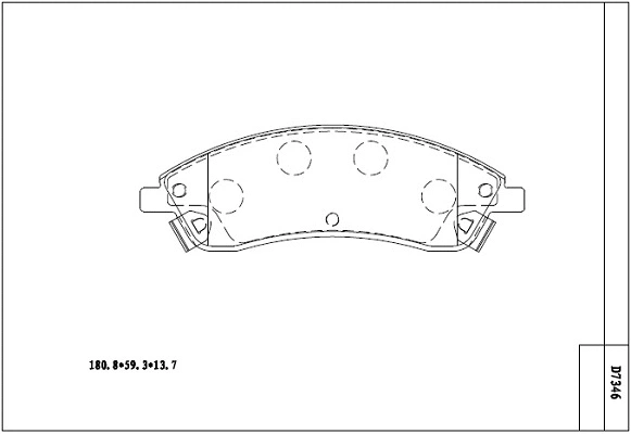 Brake Pad Set, disc brake (KD7346)