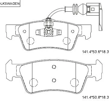 Brake Pad Set, disc brake (KD7532)