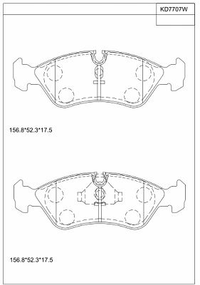 Brake Pad Set, disc brake (KD7707W)