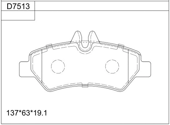 Brake Pad Set, disc brake (KD7513)