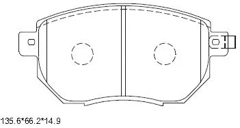 Brake Pad Set, disc brake (KD1726)