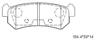 Brake Pad Set, disc brake (KD9735)