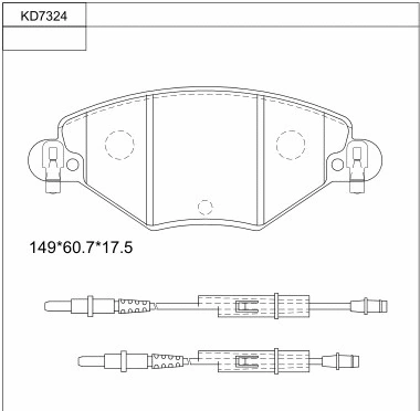 Brake Pad Set, disc brake (KD7324)