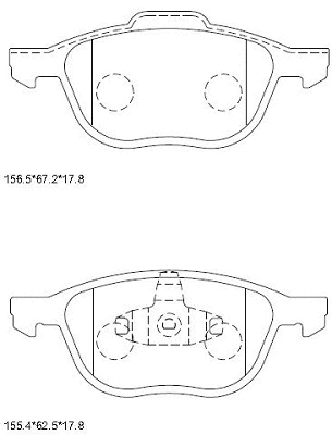Brake Pad Set, disc brake (KD6798)