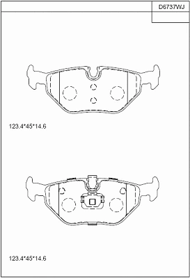 Brake Pad Set, disc brake (KD6737W)