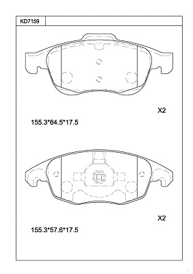 Brake Pad Set, disc brake (KD7159)