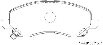 Brake Pad Set, disc brake (KD4722)
