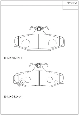 Brake Pad Set, disc brake (KD2517W)