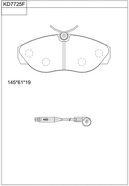 Brake Pad Set, disc brake (KD7725F)